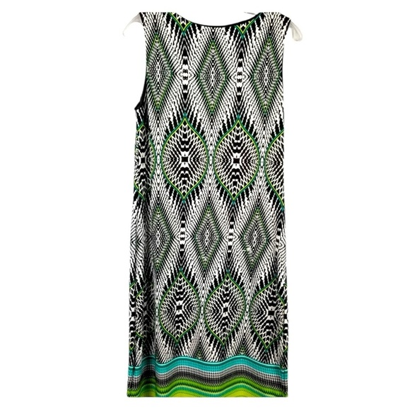 JM Collection sheath dress multicolor print Sz S studded - Picture 3 of 12